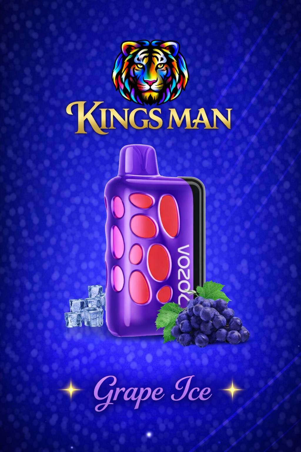 Grape Ice Vozol Rave 40000 Puff Grape Ice - Görsel 1