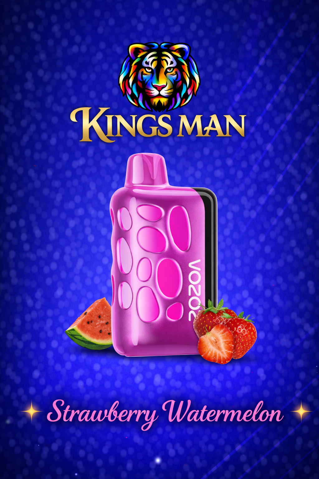 Strawberry Watermelon Vozol Rave 40000 Puff Strawberry Watermelon - Görsel 1