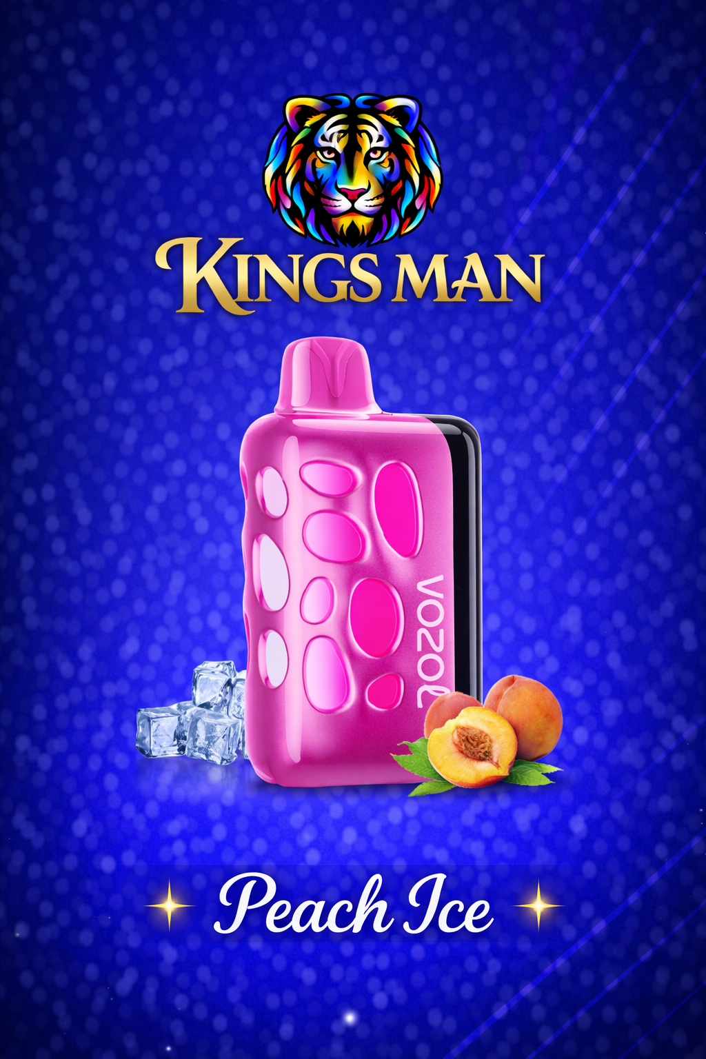 Peach Ice Vozol Rave 40000 Puff Peach Ice - Görsel 1