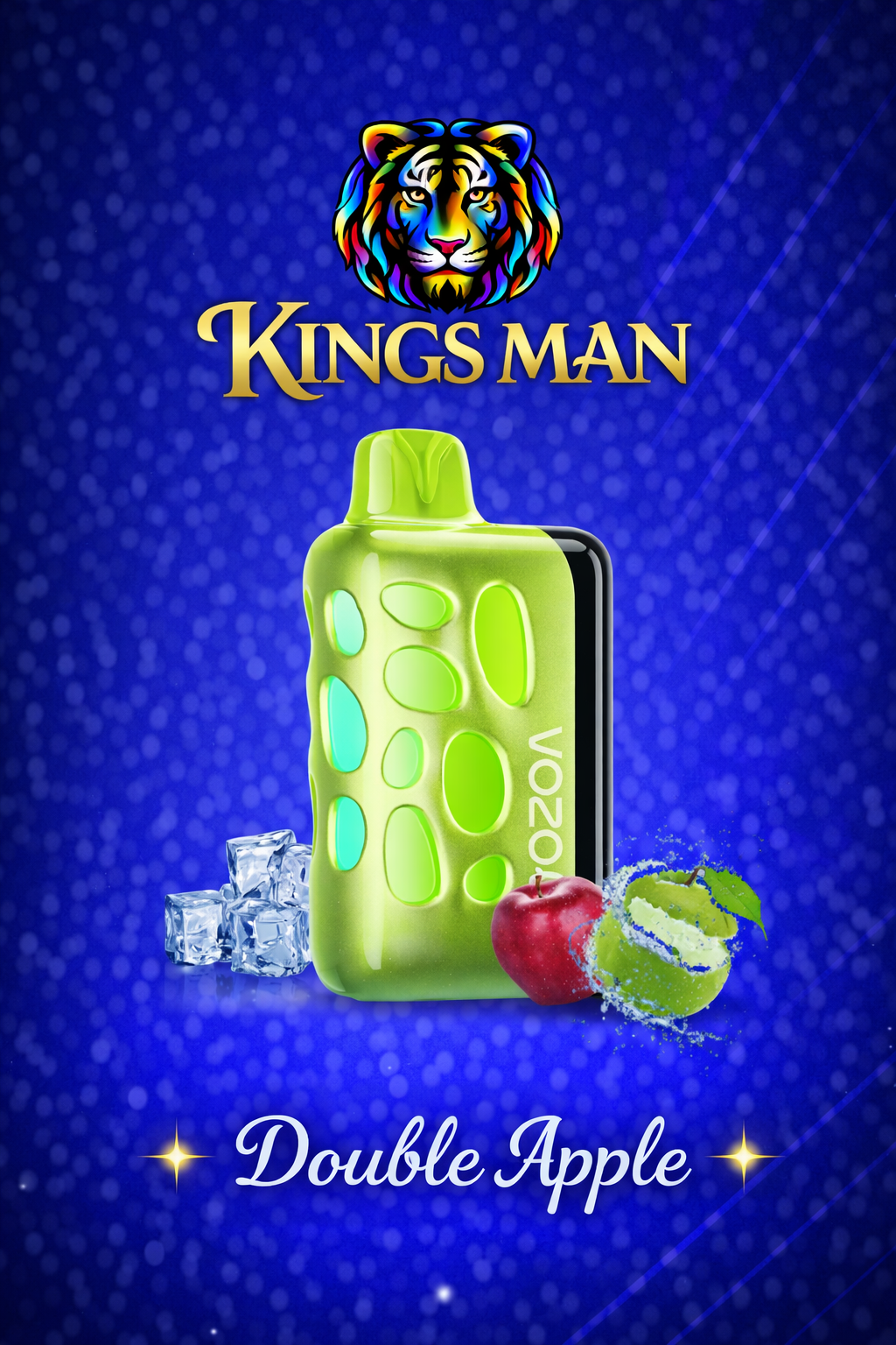 Double Apple Vozol Rave 40000 Puff Double Apple - Görsel 1