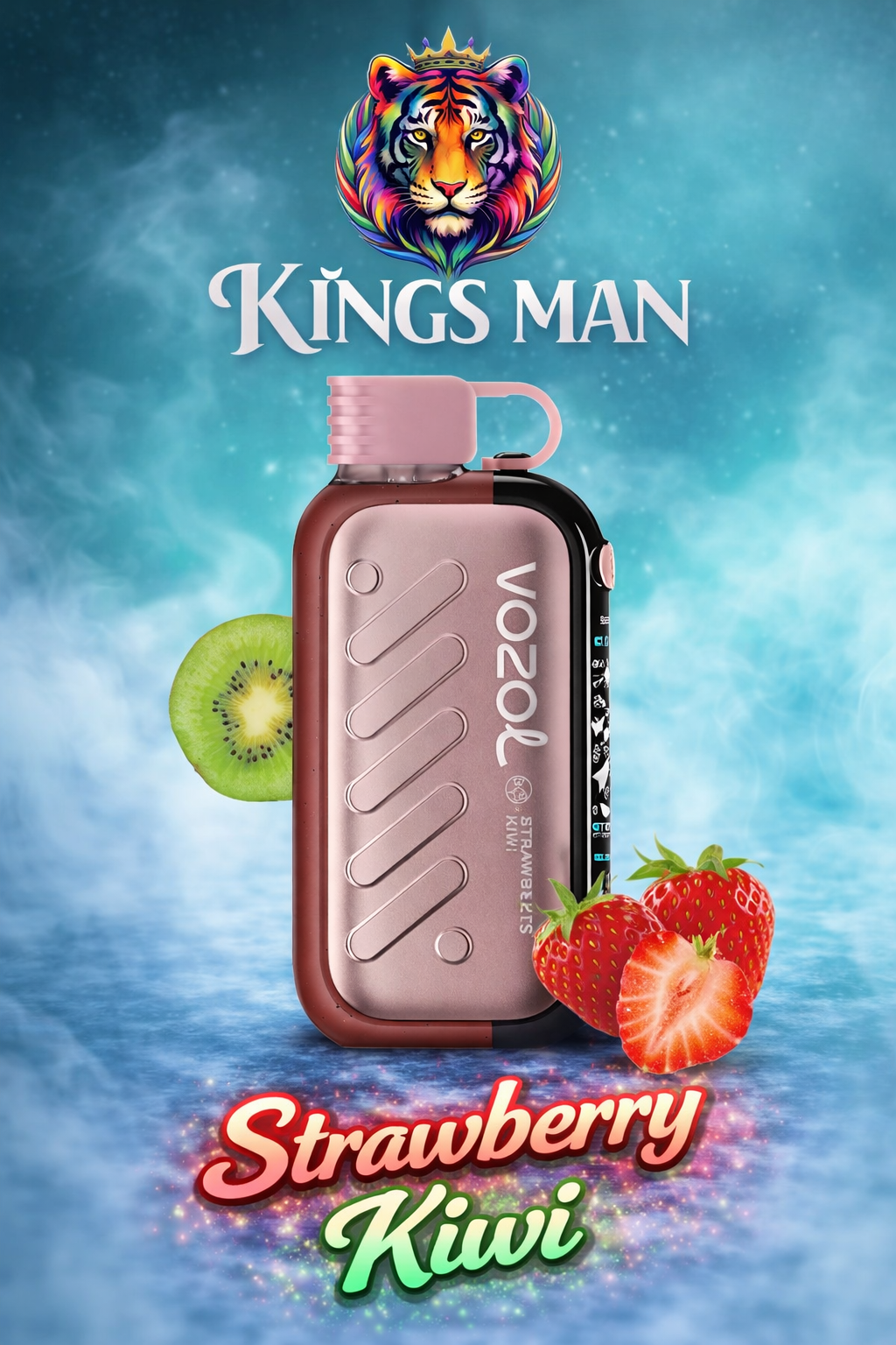 Strawberry Kiwi Vozol Gear 50000 Puff Strawberry Kiwi - Görsel 1