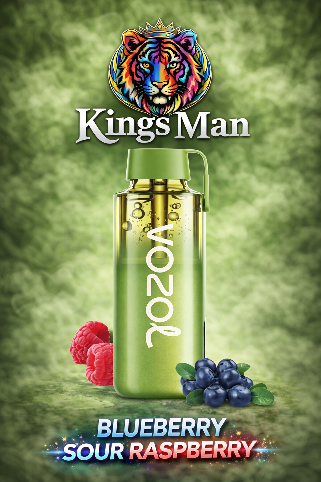 Blueberry Sour Raspberry Vozol Neon 12000 Pro Puff Blueberry Sour Raspberry - Görsel 1