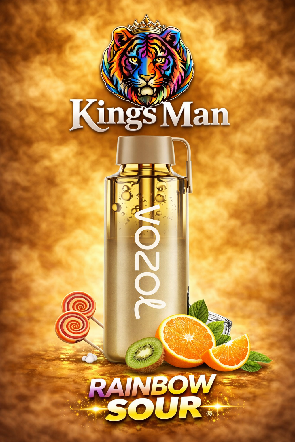 Rainbow Sour Vozol Neon 12000 Pro Puff Rainbow Sour - Görsel 1