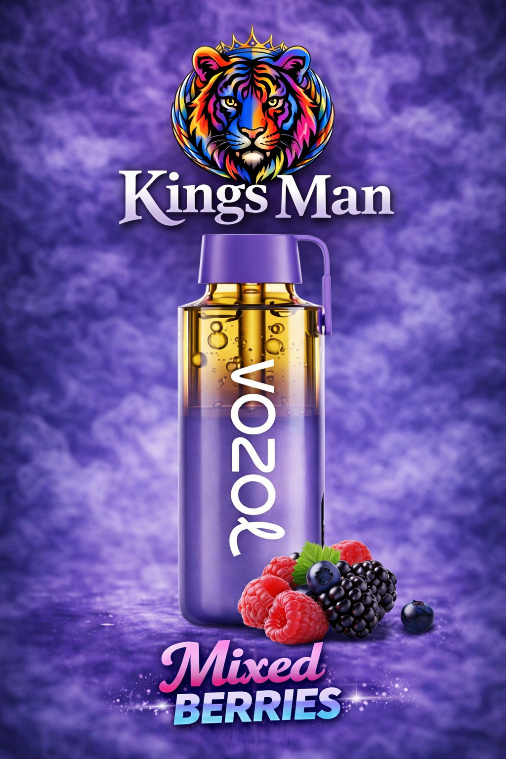 Mixed Berries Vozol Neon 12000 Pro Puff Mixed Berries - Görsel 1