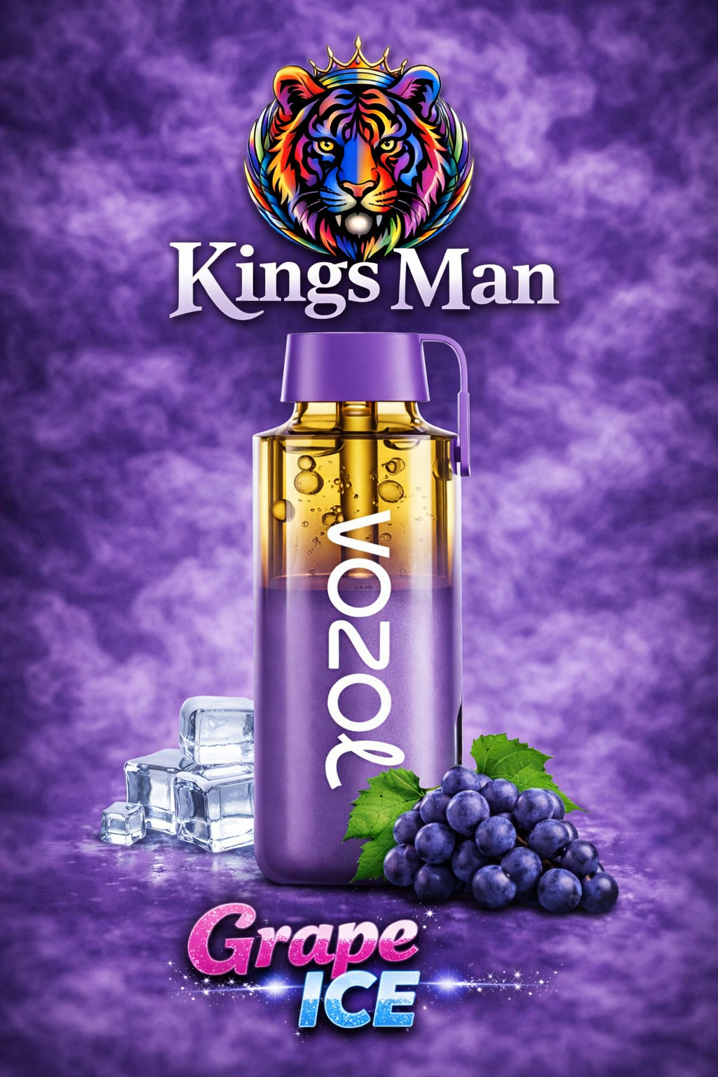 Grape Ice Vozol Neon 12000 Pro Puff Grape Ice - Görsel 1