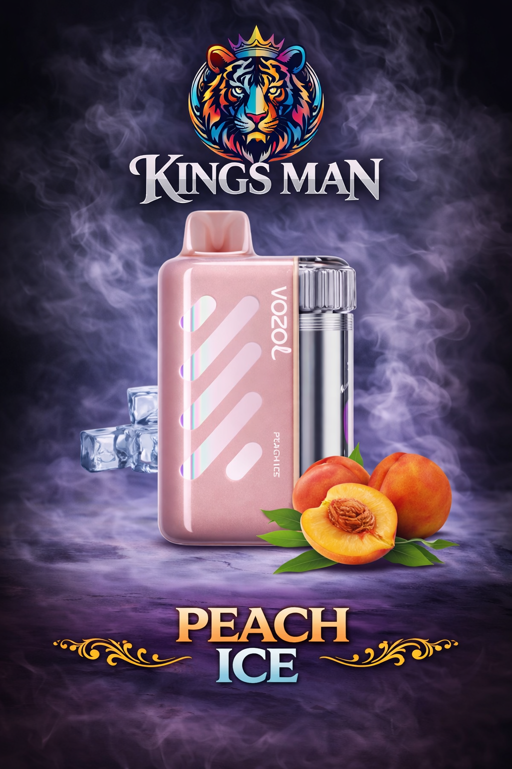 Peach Ice Vozol Vista 40000 Puff Peach Ice - Görsel 1