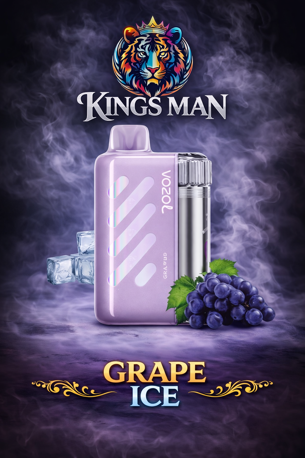 Grape Ice Vozol Vista 40000 Puff Grape Ice - Görsel 1