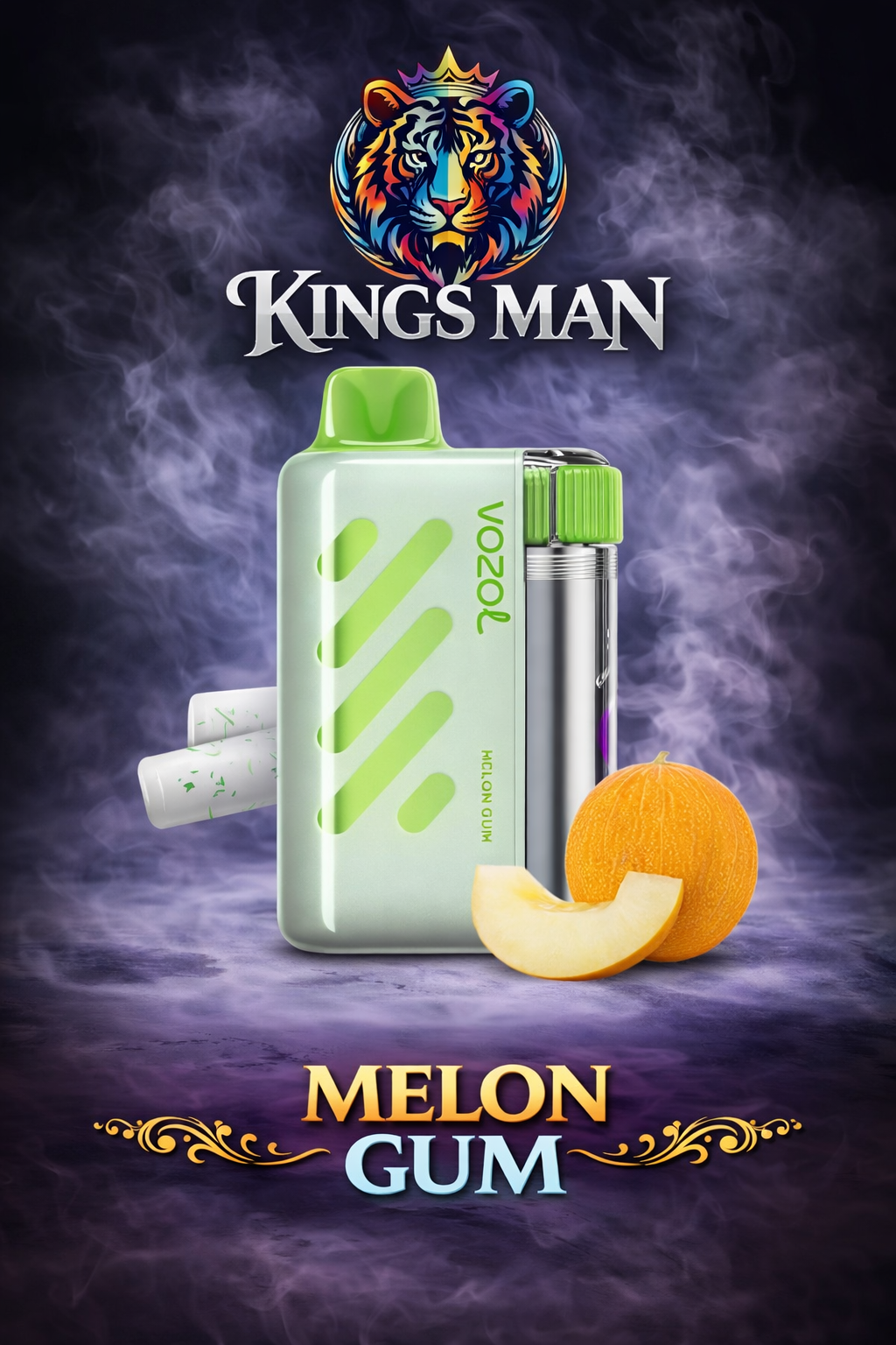 Melon Gum Vozol Vista 40000 Puff Melon Gum - Görsel 1