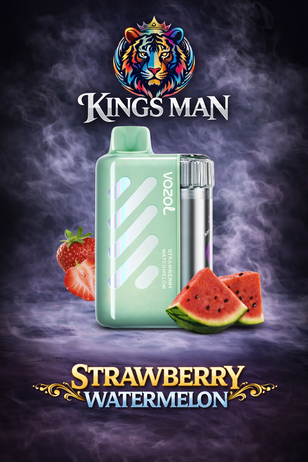 Strawberry Watermelon Vozol Vista 40000 Puff Strawberry Watermelon - Görsel 1