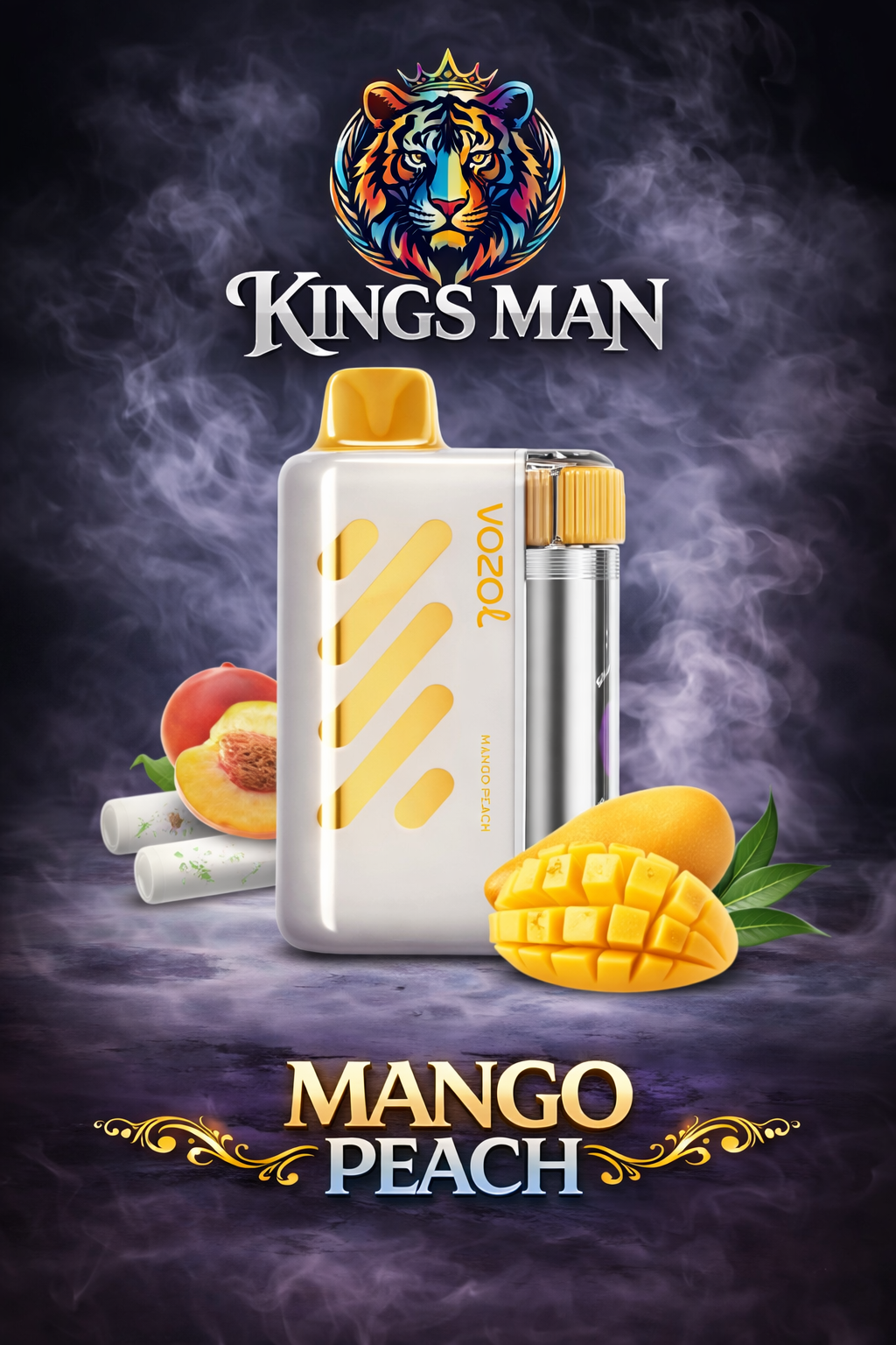 Mango Peach Vozol Vista 40000 Puff Mango Peach - Görsel 1