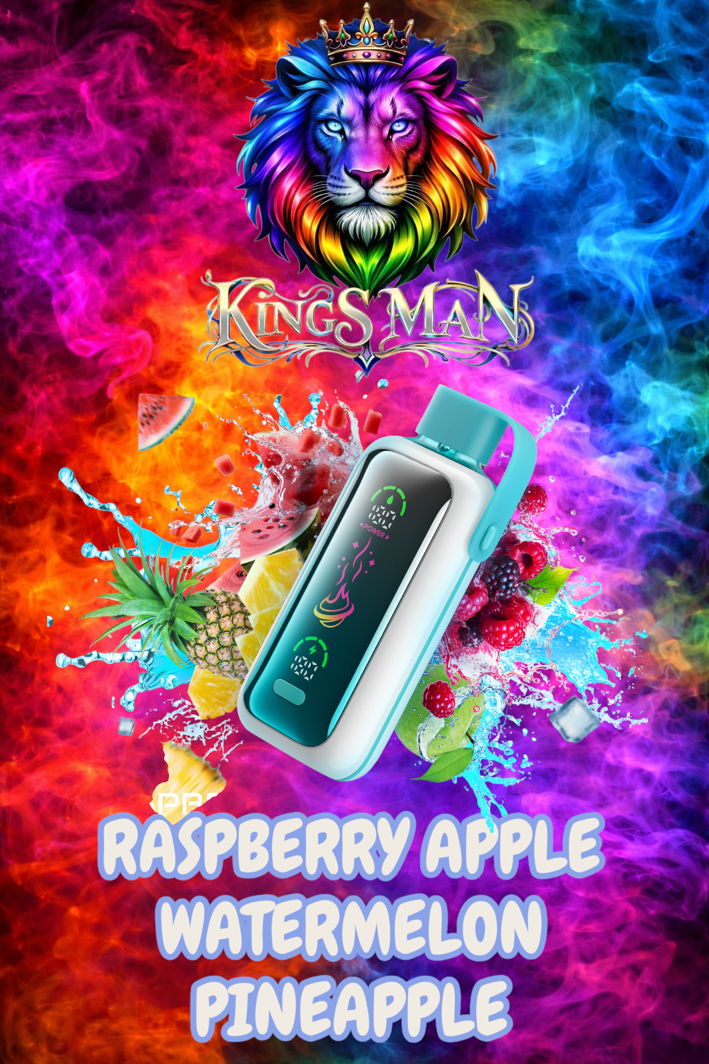 RASPBERRY APPLE WATERMELON PINEAPPLE Vozol Star 20000 Puff Raspberry Apple Watermelon Pineapple - Görsel 1