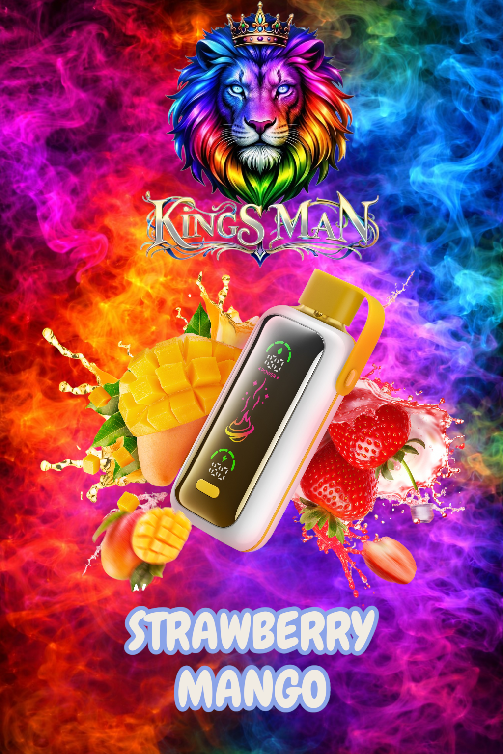STRAWBERRY MANGO Vozol Star 20000 Puff Strawberry Mango - Görsel 1